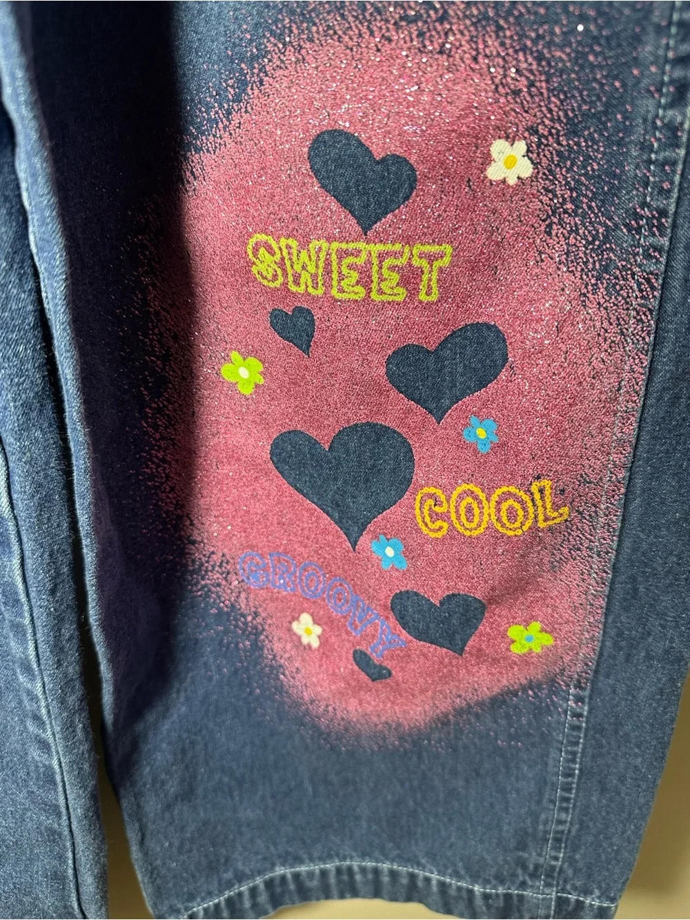 Y2K 2002 Scooby Doo Girls Size 14 Denim Overalls Embroidered  Cartoon Network - Picture 3 of 9